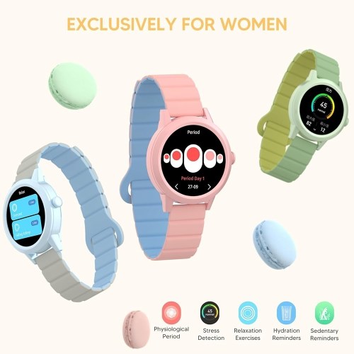 KAVVO BOE1.106-in Color Screen Smartwatch: Heart Rate, Sleep Monitor, and Sport Tracking 