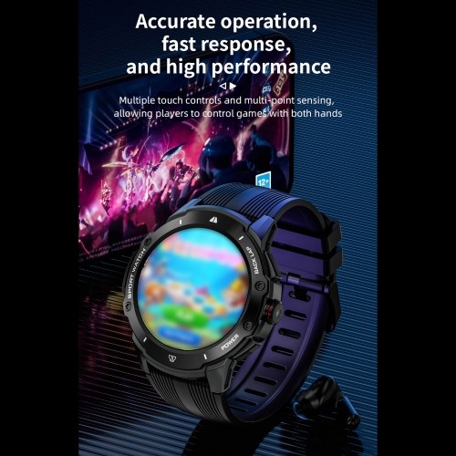 LOKMAT APPLLP: 4G Smart Watch with 1.43`` AMOLED Screen, 2MP Camera, and GPS Fitness Tracker