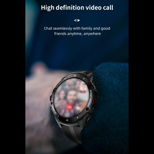 LOKMAT APPLLP: 4G Smart Watch with 1.43`` AMOLED Screen, 2MP Camera, and GPS Fitness Tracker
