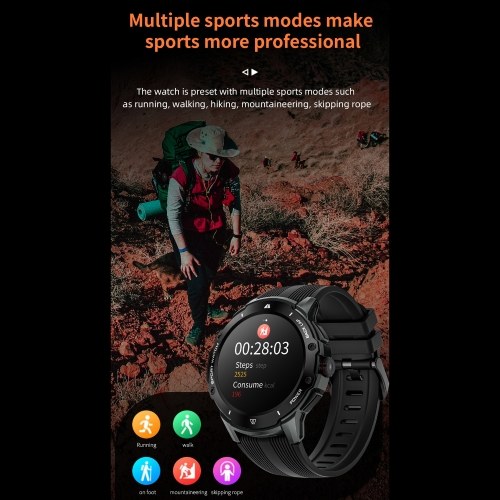 LOKMAT APPLLP: 4G Smart Watch with 1.43`` AMOLED Screen, 2MP Camera, and GPS Fitness Tracker