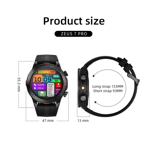 LOKMAT ZEUS 7 PRO Smart Bracelet Sports Watch - 1.43-Inch AMOLED FullTouch Screen Fitness Tracker 