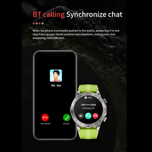 LOKMAT ZEUS 7 PRO Smart Bracelet Sports Watch - 1.43-Inch AMOLED FullTouch Screen Fitness Tracker 