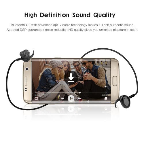 

Fozento FT6 Sport Earphone In-ear Wireless Stereo BT Running Headphone Headset Hands-free Pair/Off/On Receive/Hang Music Play/Pause Volume +/- for iPhone 7 Plus Samsung S8