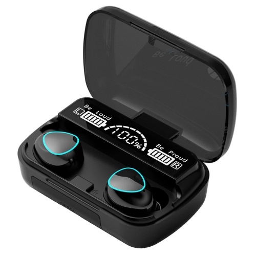 

M-10 Earbuds In-Ear BT Earphones with Stereo Sound Life Waterproof Sport Headphones with LED-Digital Display Touch-Control Headset for Music Compatible with iOS Android