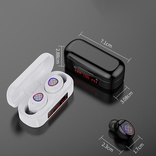 

V7 In-Ear BT Earphones with Stereo Sound Noise Reduction Sport Earbuds with LED-Digital Display