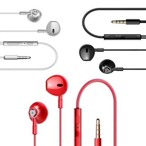

Проводные наушники Lenovo HF140 Наушники с микрофоном и регулятором громкости Мощные басы, шумоизолирующие наушники