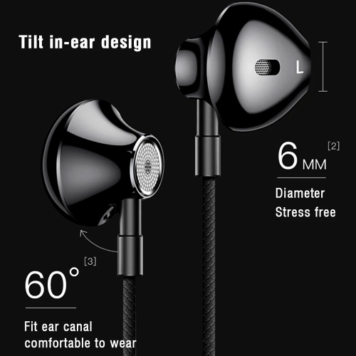 

Lenovo HF140 Wired Earbuds Headphones with Microphone and Volume Control Powerful Bass Sound Noise Isolating Earphones