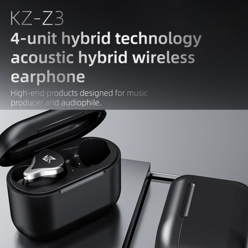 

KZ Z3 4-unit Hybrid Wireless Earphone in-Ear BT 5.2 Stereo Sport Earbuds Comfortable Headphones for Game Music Call Compatible with iOS Android