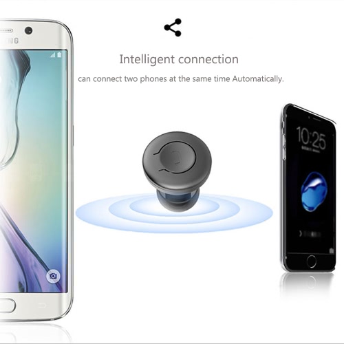 

OVEVO Q15 2 in 1 Intelligent Car Charger BT Wireless In-Ear Earphone Dual USB Ports High Sound Quality Headphone Automatic Answer