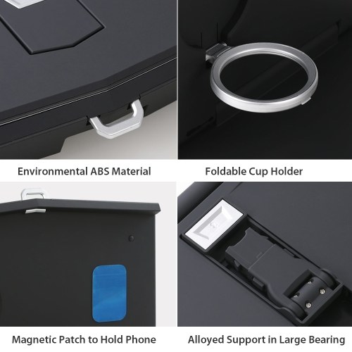 

Xiaomi Youpin BOUNDS Folding Table for Car Cup Holder Back Seat Table Space Saving Dinning and Office Table for Travel 5kg Bearing For the Width of Headrest Support Limit to 3.7-6 inch