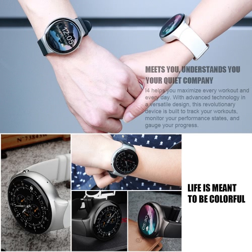 

I4 Heart Rate Smart BT Sport GPS 3G/2G Watch Phone MTK6580 1.3GHz 1GB RAM+16GB ROM Android 5.1 Call Notification Pedometer Alarm Metal Frame MP3 MP4 WiFi