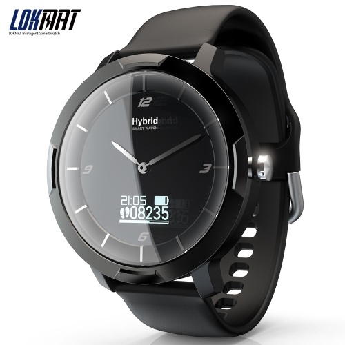 

LOKMAT MK09 Smart Watch Quartz Digital Movement Analog Men Women Watch 5ATM Waterproof OLED Screen Sports Wristwatch Activity Fitness Tracker Pedometer Step Calories Heart Rate Blood Pressure Sleep Monitor Sedentary Reminder Weather Remote Camera Alarm St