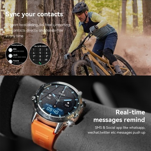 K52 Smart Watch with BT Call for Android/iOS 1.39-inch Large IPS Screen Smartwatch 