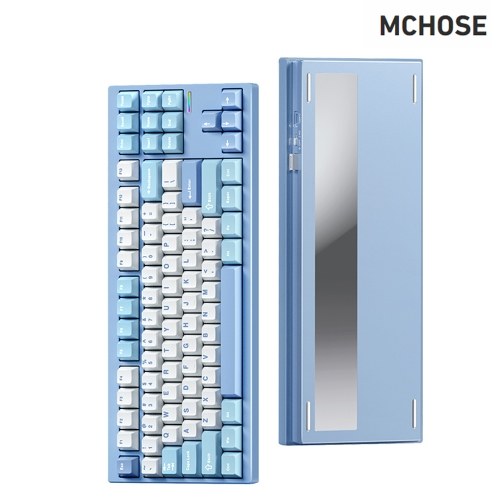 

Беспроводная механическая клавиатура MCHOSE MC-GX87-9 из алюминия — проводное/2.4G/BT трехрежимное подключение, конструкция с прокладкой