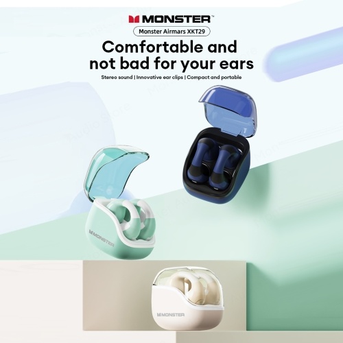 MONSTER XKT29 Lightweight Ear-Clips Headphones Wireless True Open-Ear Headphones