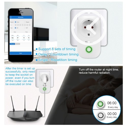 

Sonoff S20 Wi-Fi Разъем Питания ЕС Plug Беспроводное ПРИЛОЖЕНИЕ Дистанционный Разъем Таймер Переключатель для Умного Дома Работа с Alexa