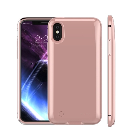 For iPhone X 5000mAh Phone External Battery External USB Port Power Bank Charger Pack Backup Battery Case