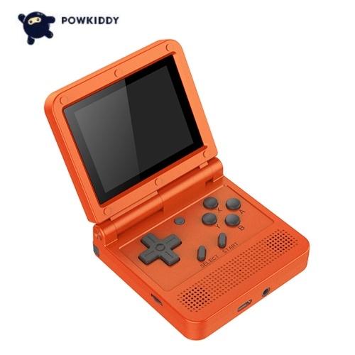 Powkiddy V90 Handheld Game 3,0 polegadas IPS High-clear Screen Open Source Mini Folding Flap Game Console