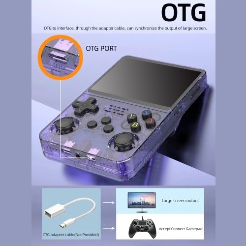 NEW R36S Handheld Game Console 3.5-inch IPS 640x480 High-clear Screen with OTG Interface Game Console 