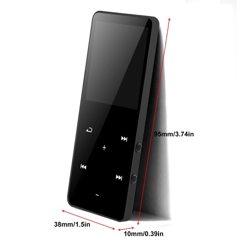 

MP3-плеер с Bluetooth, портативный 1,8-дюймовый цветной цифровой аудиоплеер, встроенный динамик с высоким качеством звука, многофункциональный FM-радиоприемник, диктофон