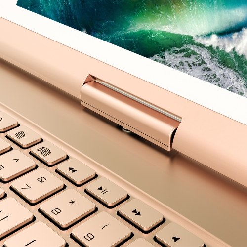 

F180 Wireless BT Keyboard 360 Degree Rotating Portable Metal Foldable Stand Protective Cover Holder Colorful Backlight Keypad for iPad Air Pro 9.7 Tablet PC