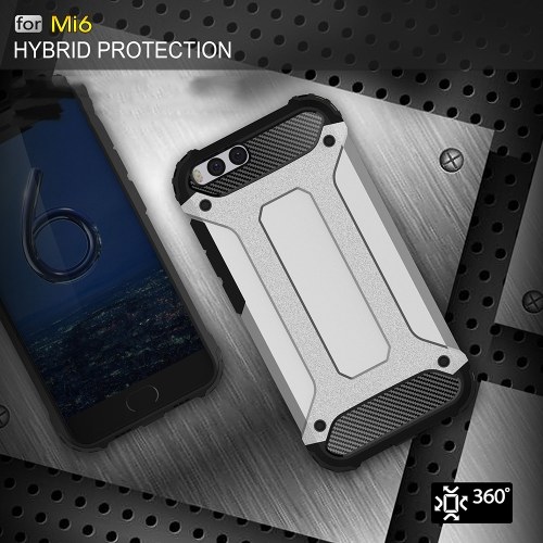 

For Xiaomi 6 Case Slim Fit Dual Layer Hard Back Cover Bumper Protective Shock-Absorption & Skid-proof Anti-Scratch Case 5.15 inch