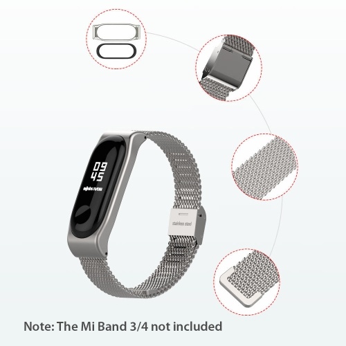 

Metal Strap Wristband For Mi Band 3 4 Replacement