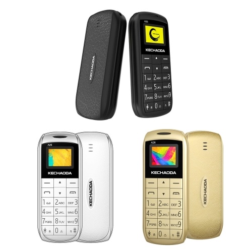 

KECHAODA A26 2G GSM Feature Phone Dual SIM 0.66” 32MB BT Dialer MP3/FM Mini Mobile Phones for Child Seniors