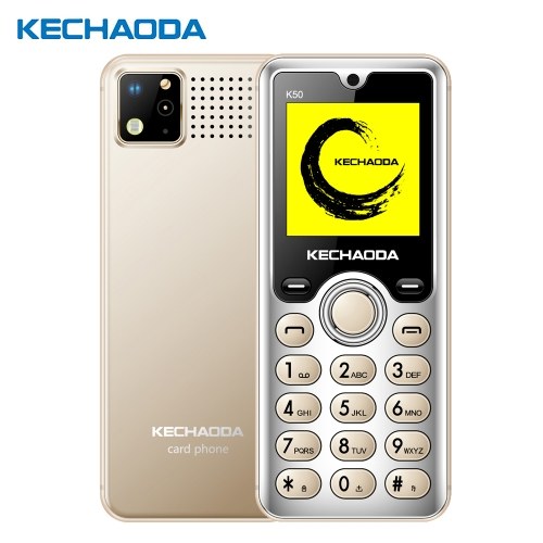 

KECHAODA K50 2G GSM Feature Phone Dual SIM 1.54” 32MB BT Dialer Rear Camera Flashlight MP3/MP4/FM Mini Mobile Phones for Child Seniors