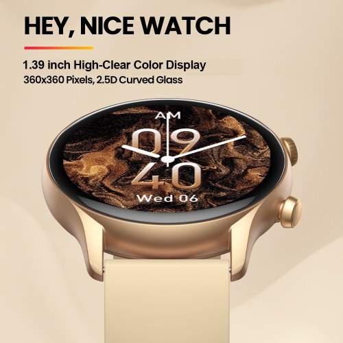 Zeblaze Btalk 3 Plus Smartwatch with Crystal-Clear 1.39-inch Color Display, Heart Rate & Fitness Tracker 