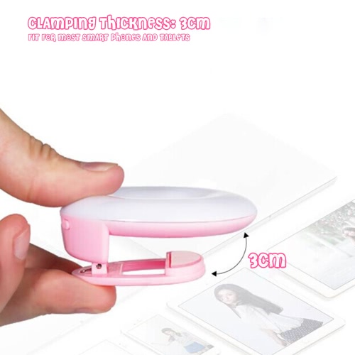 

Mini Portable Circular LED Lamp Adjustable Camera Fill-in Flash Rechargeable Selfie Light for Smart Phones Tablets