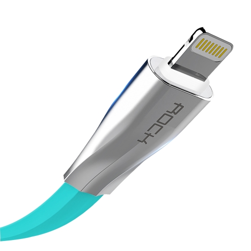 

ROCK Auto Disconnect Lightning Cable Salmon Series Дыхание легкого металлического корпуса Прочный молниеотвод для iPod iPhone iPad