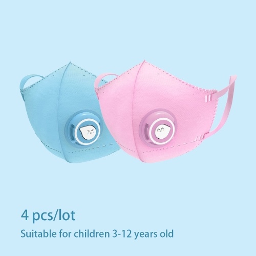 

4pcs/lot Xiaomi Airpop Children Mask Mouth Face Mask PM2.5 Anti-haze Double Protection Anti-fog Smoke Dust Soft Breathable Comfortable Folding Mask For Kids Boys Girls