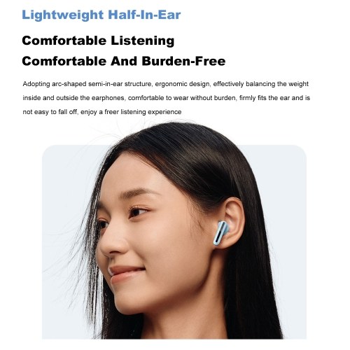 Redmi Buds6 Wireless Earbuds BT 5.4 Half-In-Ear Headphones Noise Cancelling Earphones for Calls 30H Long Battery Lifespan IPX4 Waterproof