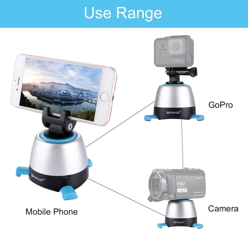 

PULUZ Pan-Tilt Panoramic Head with Remote Controller 360-degree Rotation Cloud Deck for Smartphone GoPro DSLR Camera