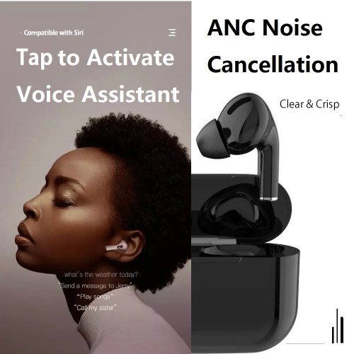 

BT5.0 Earphones Active Noise Cancelling Earbuds Low-Latency Touch-control Earphones