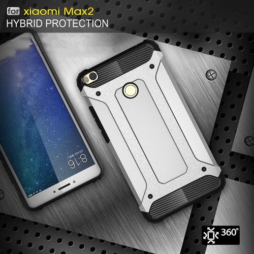 

For Xiaomi Max 2 Case Slim Fit Dual Layer Hard Back Cover Bumper Protective Shock-Absorption & Skid-proof Anti-Scratch Case 6.44 inch