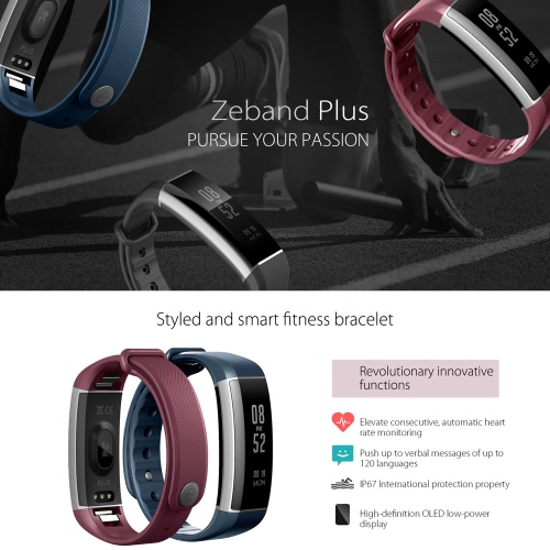 

Zeblaze Zeband Plus Smart Band 0.94 inches OLED HD Touch Screen