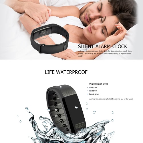 

OUKITEL A19 Heart-rate Smart BT Sport Wristband Calls Notification Activity Tracking Sleep Monitor for iPhone 7 Plus Samsung S8+ f