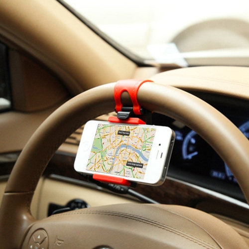 

1Pcs Universal Car Phone Holder Steering Wheel Smartphone Holders Mobile Stand Black
