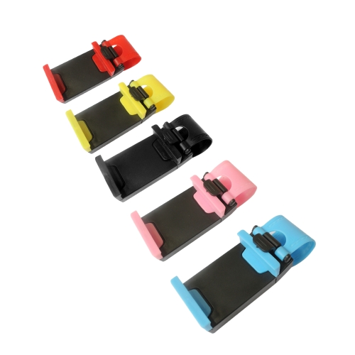 

1Pcs Universal Car Phone Holder Steering Wheel Smartphone Holders Mobile Stand Black