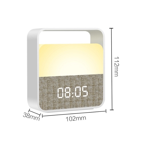 

Midea Alarm Clock with Nightlight Rechargeable Small Table Lamp Led Clock with Dimmer for Kids Living Room Bedroom Outdoor