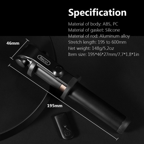 

Recci 2 in1 Wireless Selfie Stick Tripod