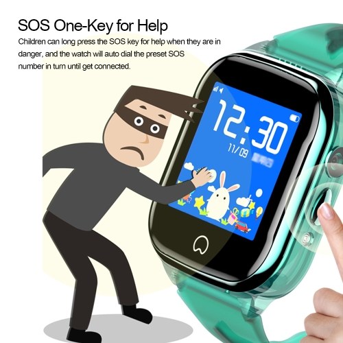 

Kid Smartwatch Phone with SIM Card Slot for Children Girls Boys Waterproof 1.44" Touching Screen Watch Real-time Location SOS Alarm Voice Chat Suitable for iOS Android Smartphones