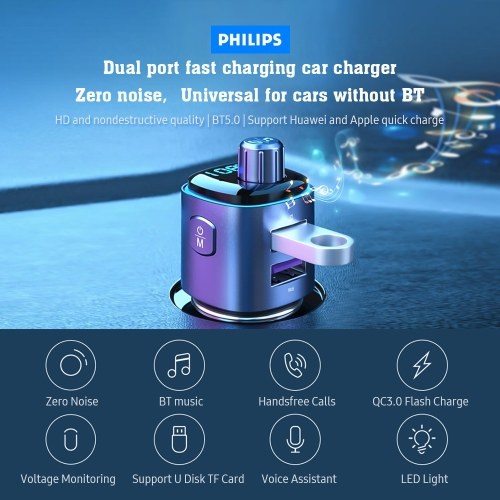 

Philips Car Fast Charger BT Player MP3 Receiver -PD20W+A22.5W