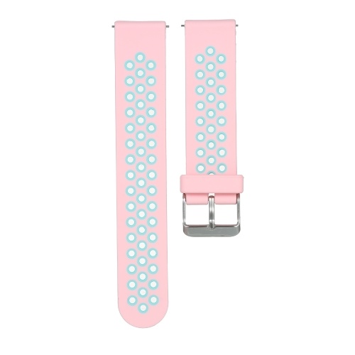 

22mm Watch Band Soft Silicone Quick-Release Strap with Buckle Breathable Watchband Wristband Compatible wit 22mm Smart/Traditional Watch