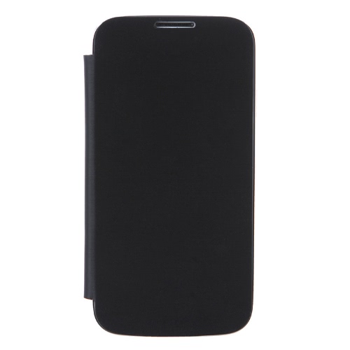 Elegante volta cobrir Flip PU couro habitação caixa de bateria para Samsung Galaxy S4 i9500/i9505 preto