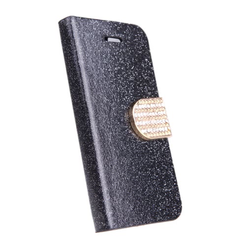 

Fashion Wallet Case Flip Leather Stand Cover with Card Holder for iPhone 5S 5C 5 Black
