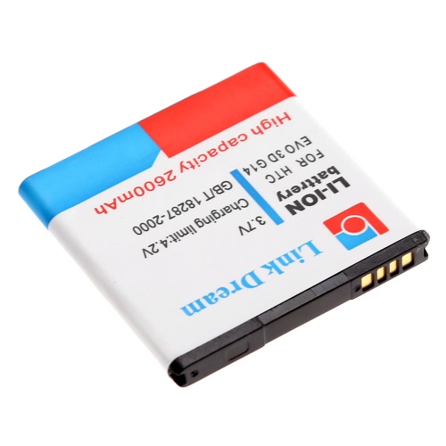 

Link Dream 33.7V 2600mAh Rechargeable Li-ion Battery High Capacity Replacement for HTC EVO 3D G14 G18 G21