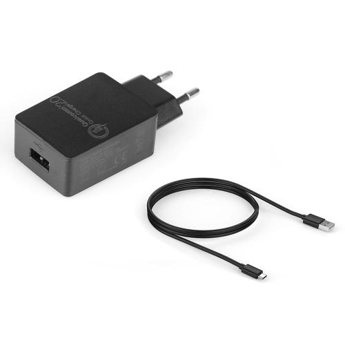 

Itian 15W 2.1A EU Plug Universal Quick Charge 2.0 USB Port Charger with Cable Kit for Samsung LG HTC Sony Xiaomi